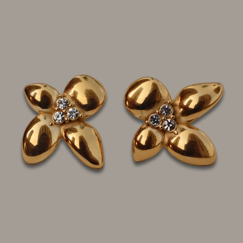 Forever Bloom Gold Stud Earrings