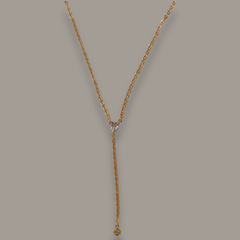 Falling Love Heart Y-chain Necklace