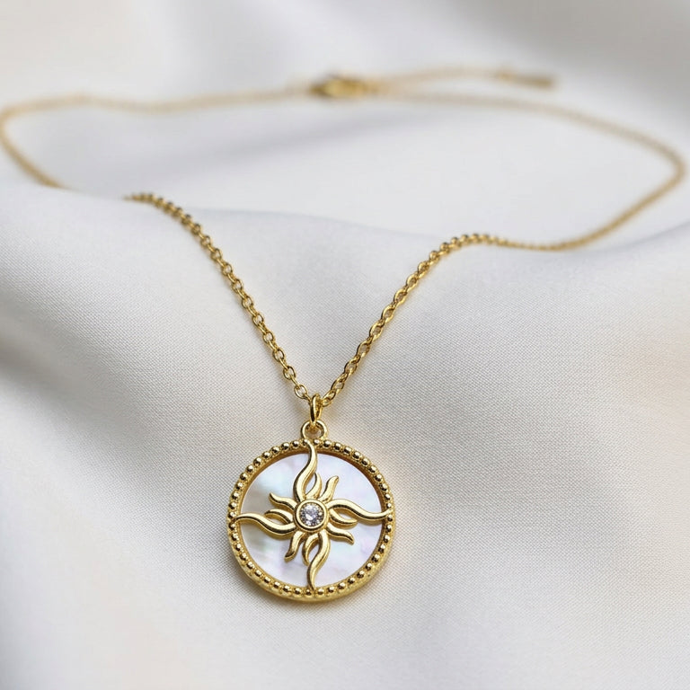 Solar Bloom Pendant Necklace