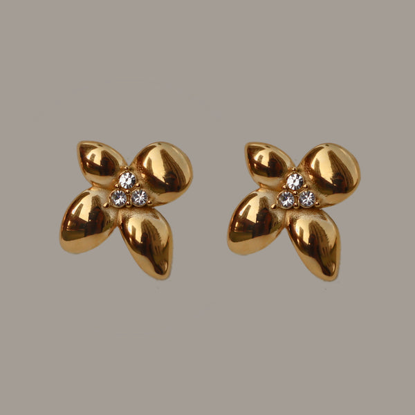 Forever Bloom Gold Stud Earrings