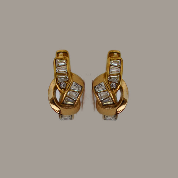 Knot & Stay Huggie Hoop Earrings