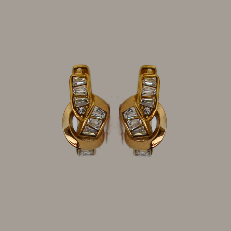 Knot & Stay Huggie Hoop Earrings