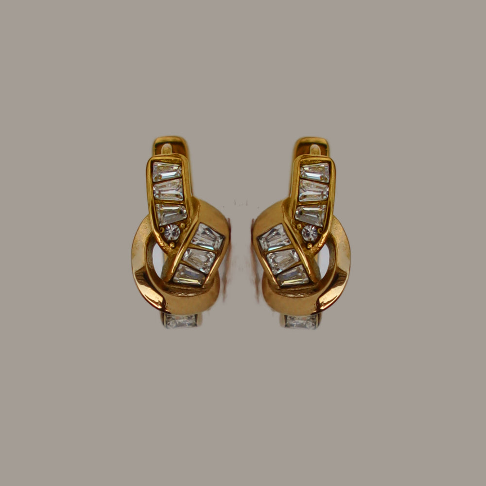 Knot & Stay Huggie Hoop Earrings