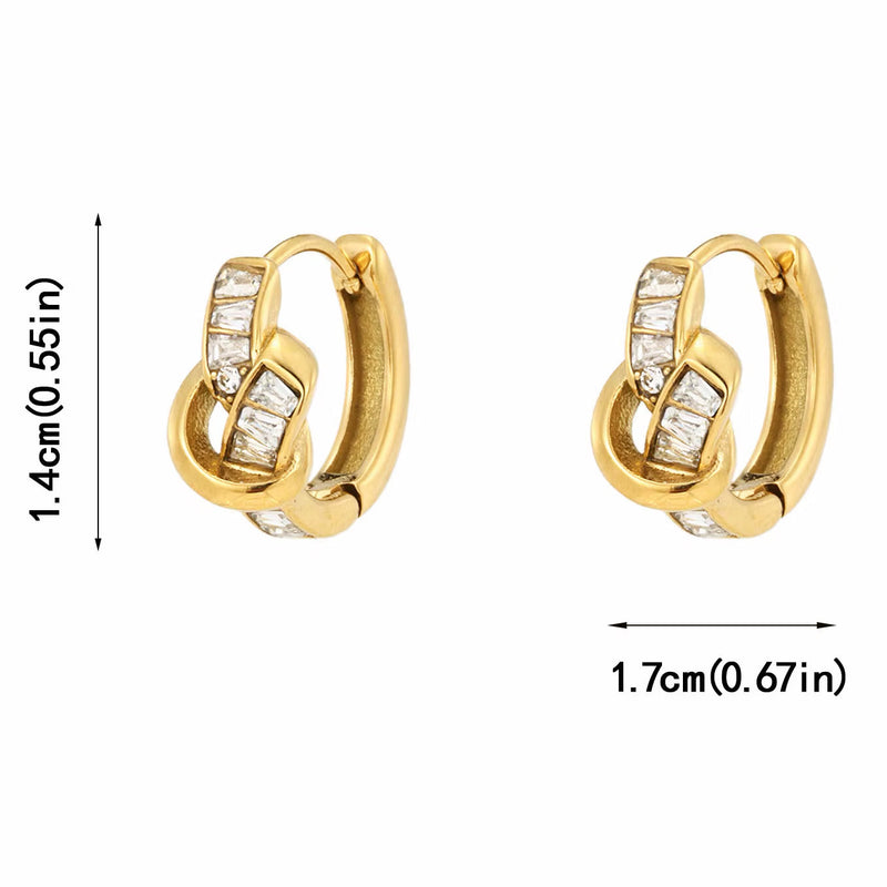 Knot & Stay Huggie Hoop Earrings