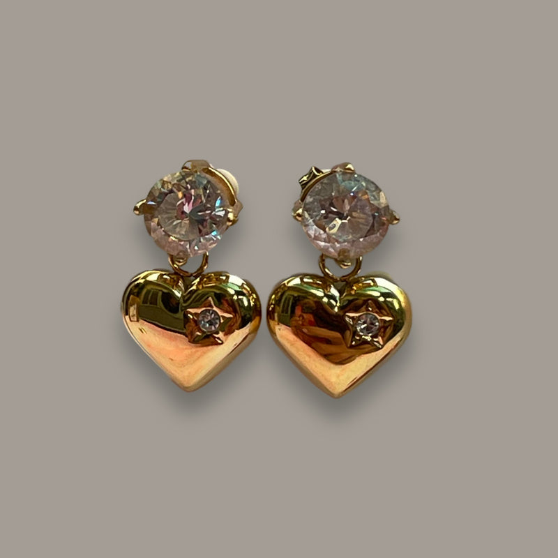 Love Heart Drop Earrings