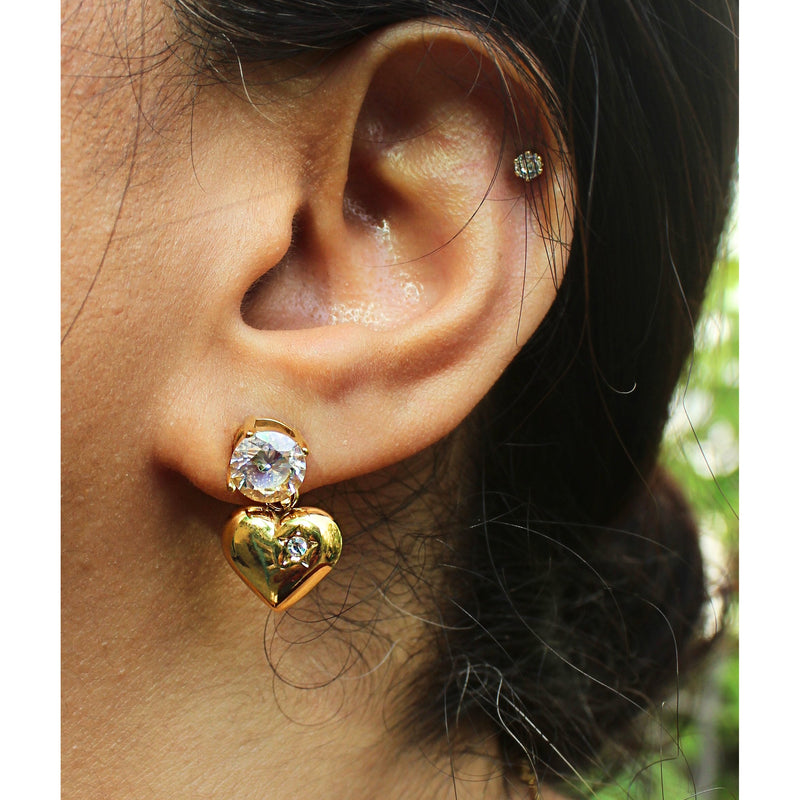 Love Heart Drop Earrings