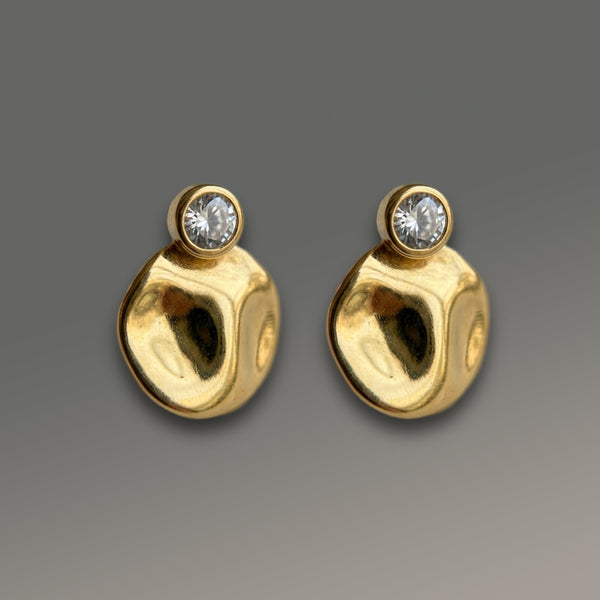 Molten Gold Drop Earrings