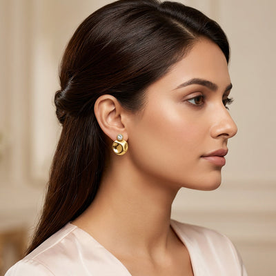 Molten Gold Drop Earrings