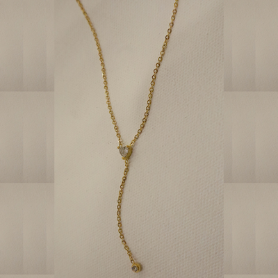 Falling Love Heart Y-chain Necklace