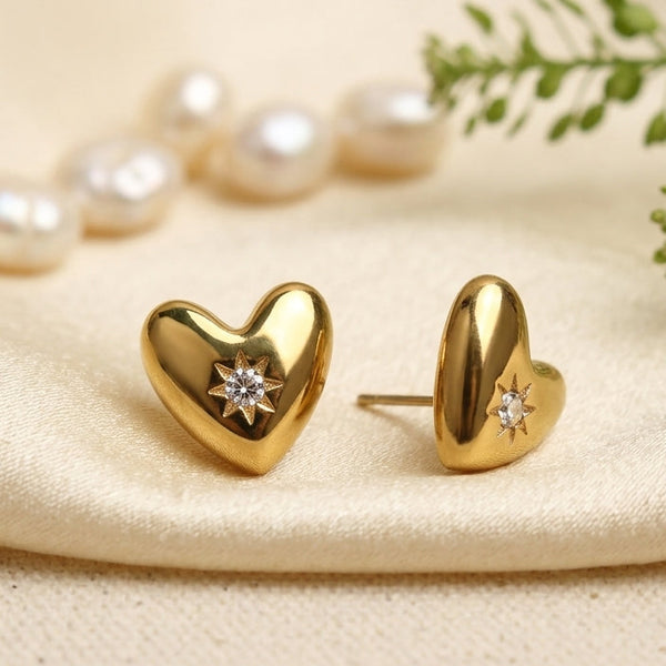 Heartbeat Stud Earrings