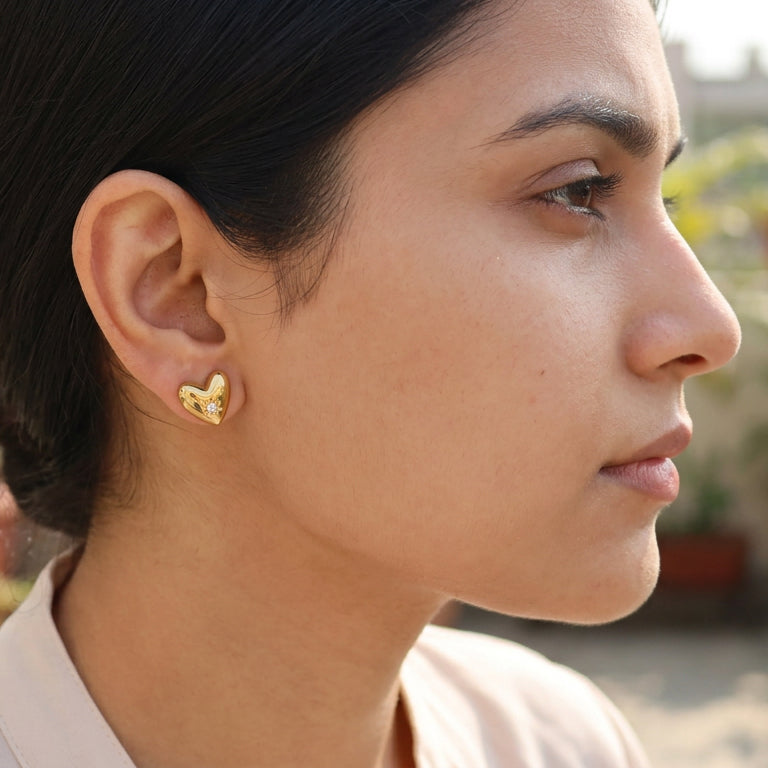 Heartbeat Stud Earrings