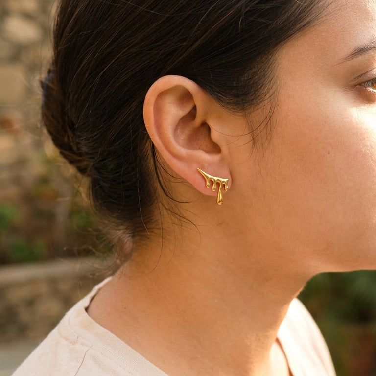 Drop Spike Stud Earrings