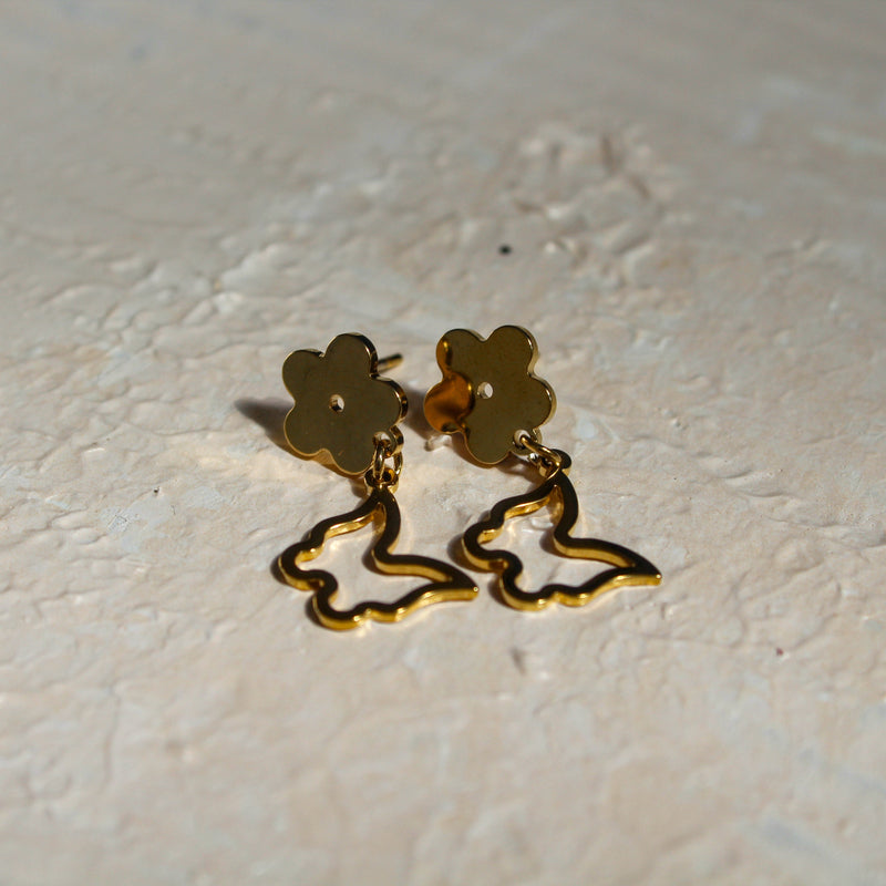 Daisy Butterfly Drop Earrings