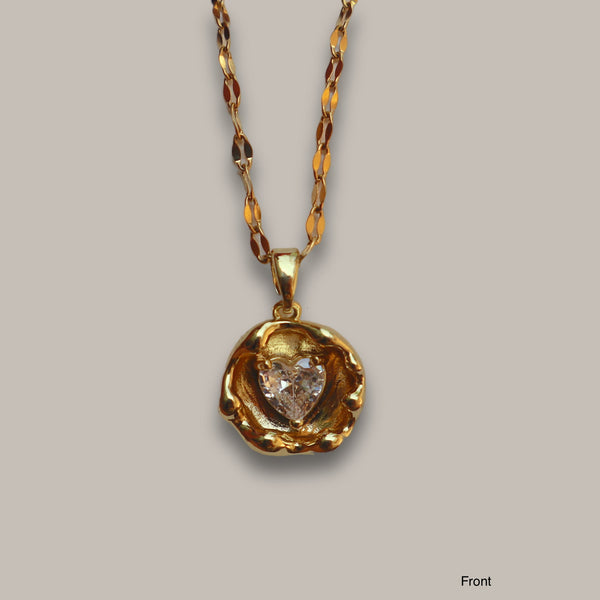 2-1 Reversable Heart Coin Necklace