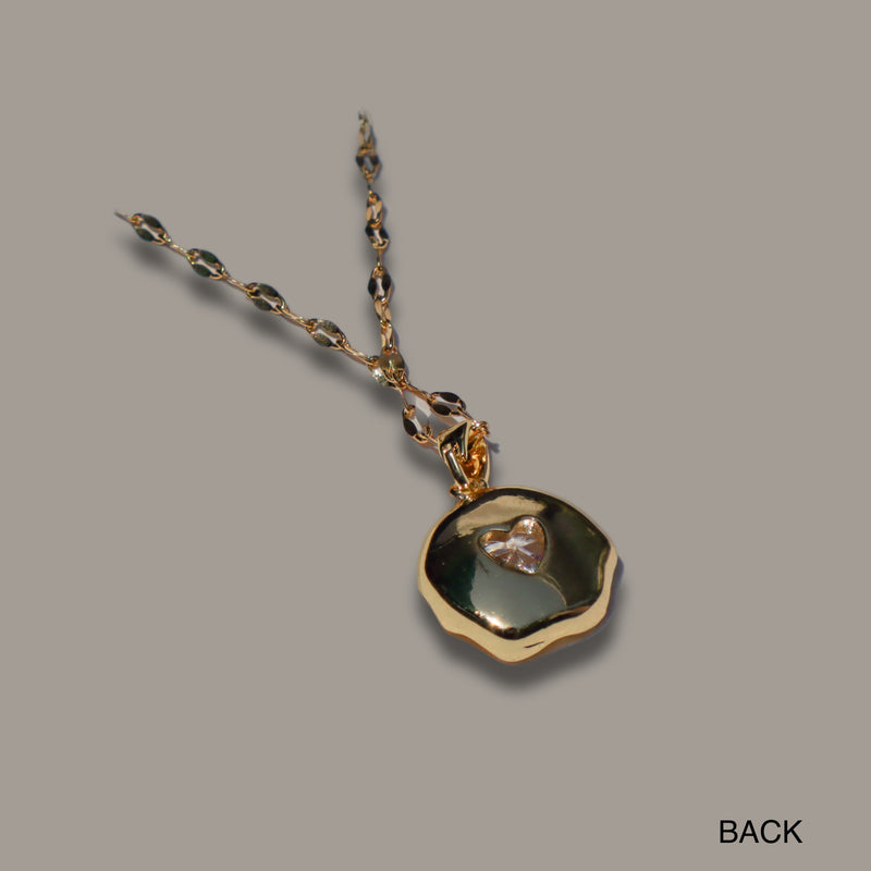 2-1 Reversable Heart Coin Necklace