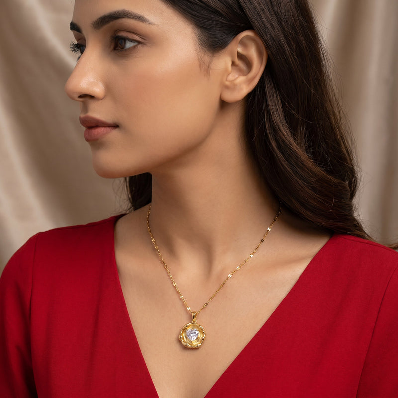2-1 Reversable Heart Coin Necklace
