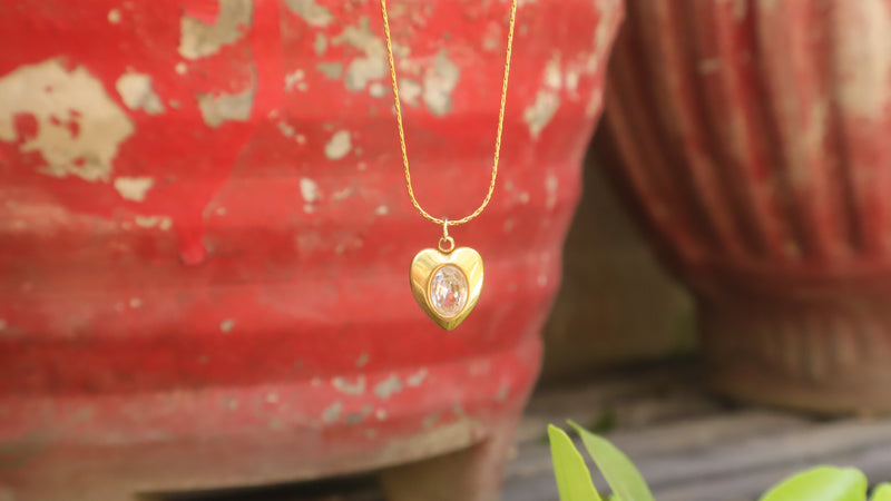Hidden Gem Love Pendant Necklace