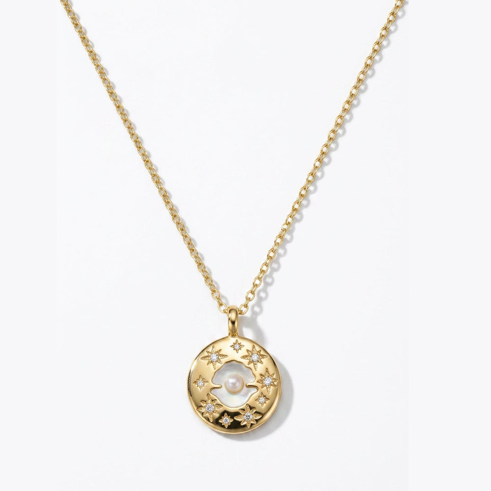 Celestial Pearl & Starbust Necklace