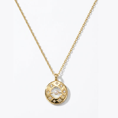 Celestial Pearl & Starbust Necklace