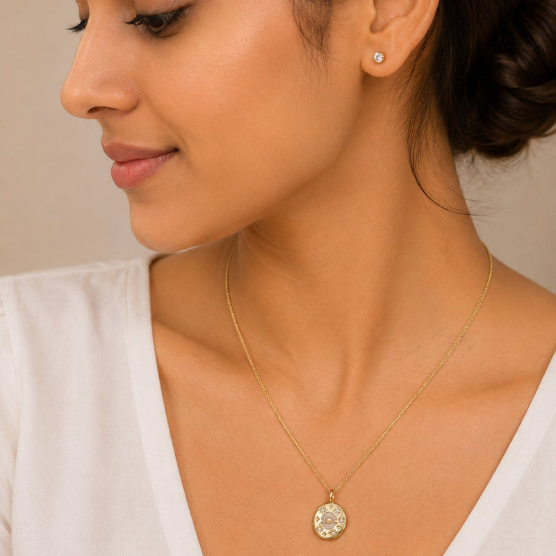 Celestial Pearl & Starbust Necklace