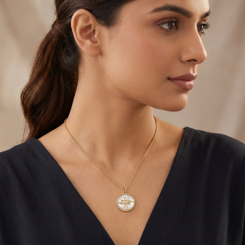 Solar Bloom Pendant Necklace