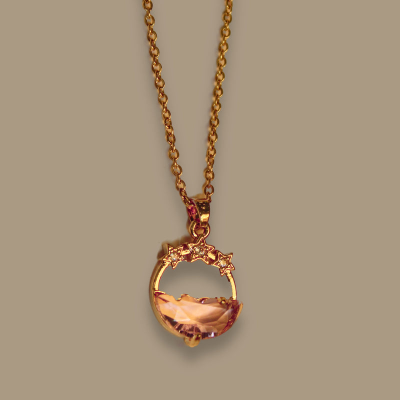 Rose Moon Star Necklace