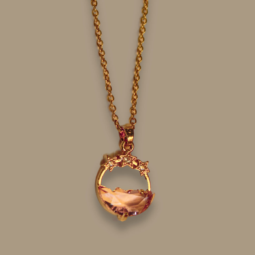Rose Moon Star Necklace