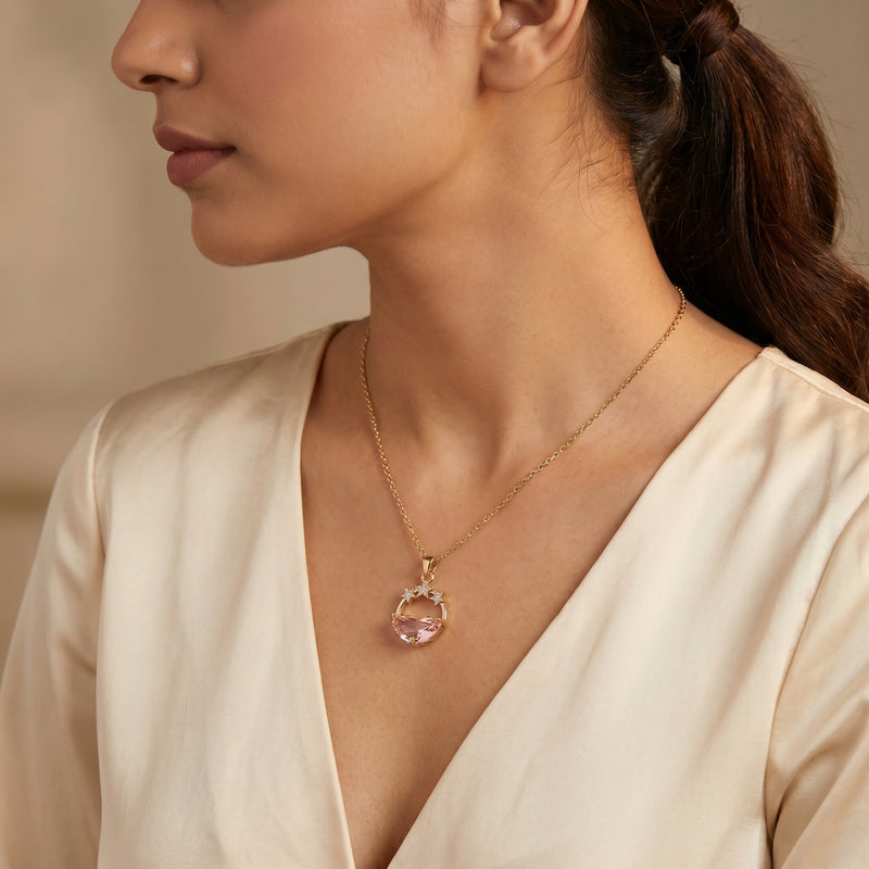 Rose Moon Star Necklace