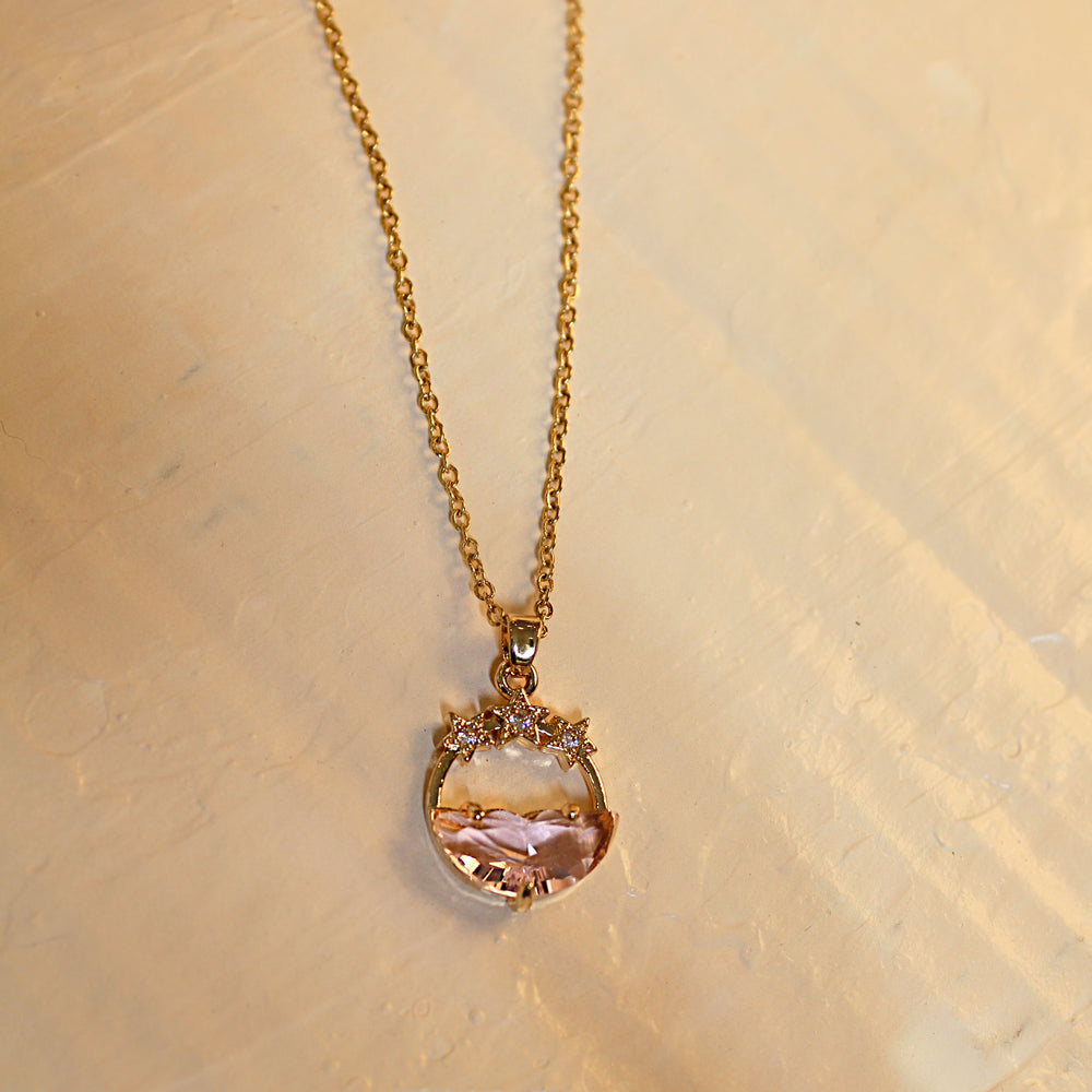 Rose Moon Star Necklace