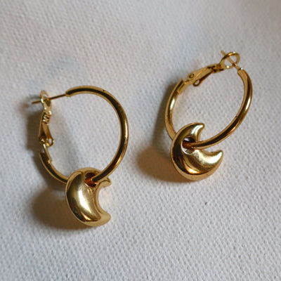 Half Moon Glow Hoops