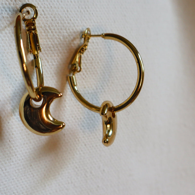 Half Moon Glow Hoops