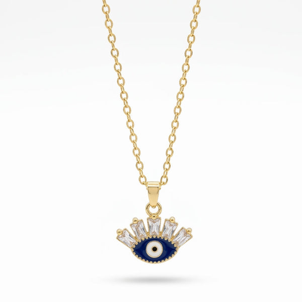 Evil Eye Rays Pendant Necklace