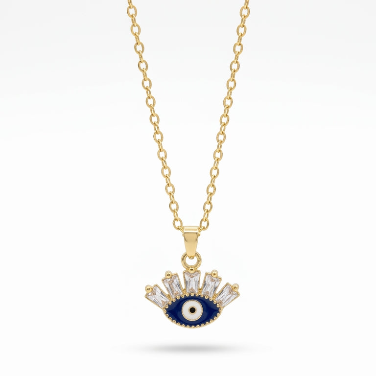 Evil Eye Rays Pendant Necklace