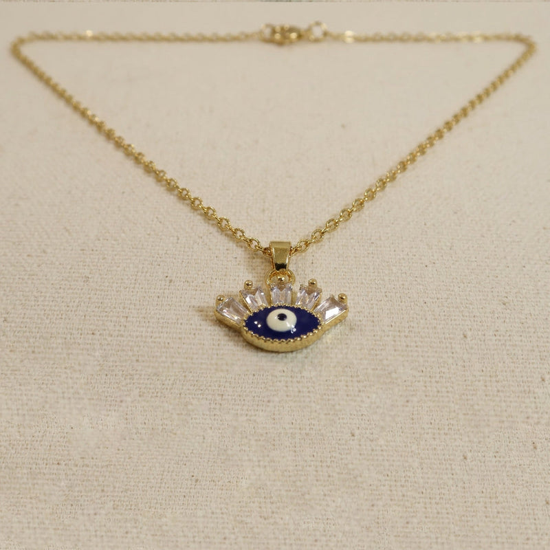 Evil Eye Rays Pendant Necklace