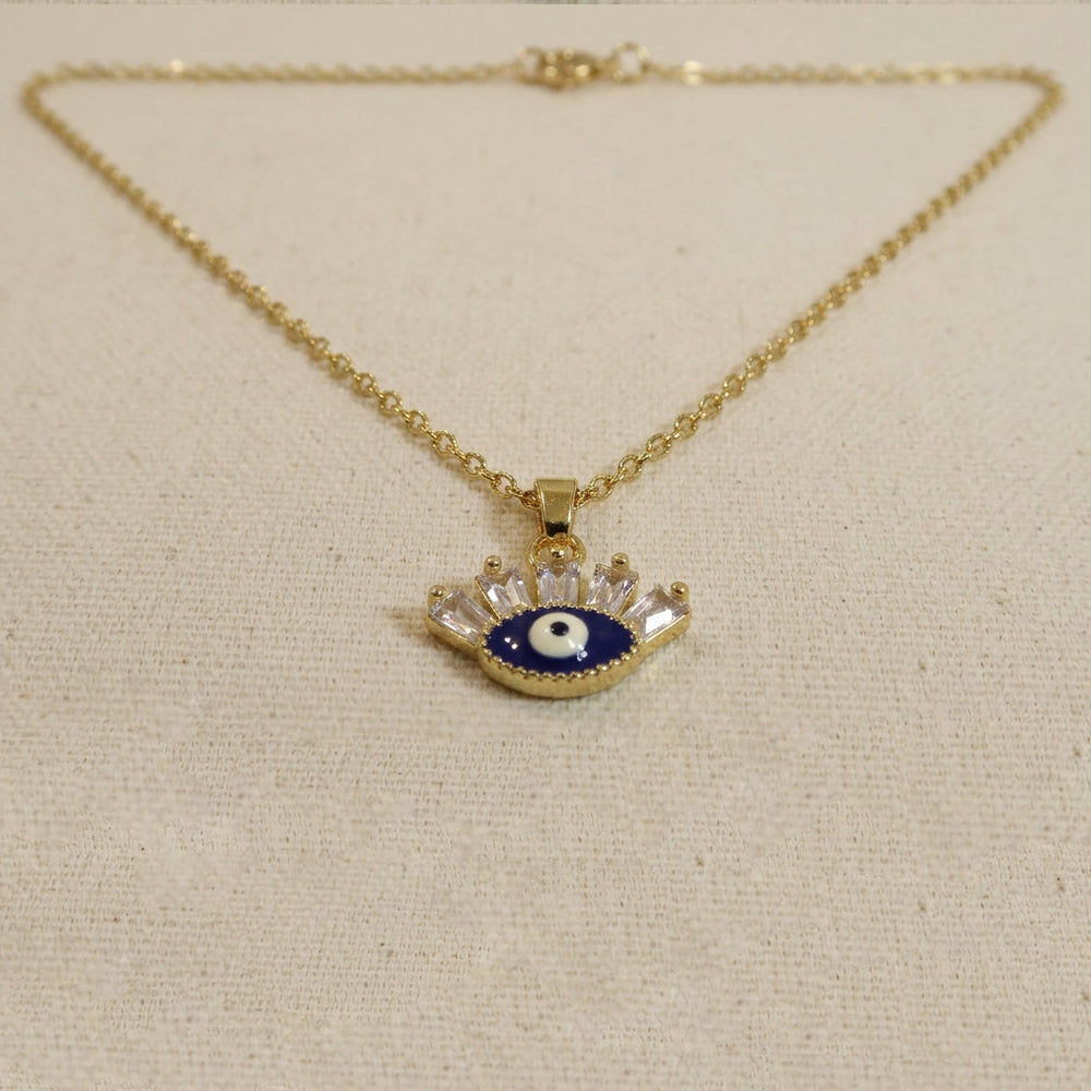 Evil Eye Rays Pendant Necklace
