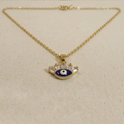 Evil Eye Rays Pendant Necklace